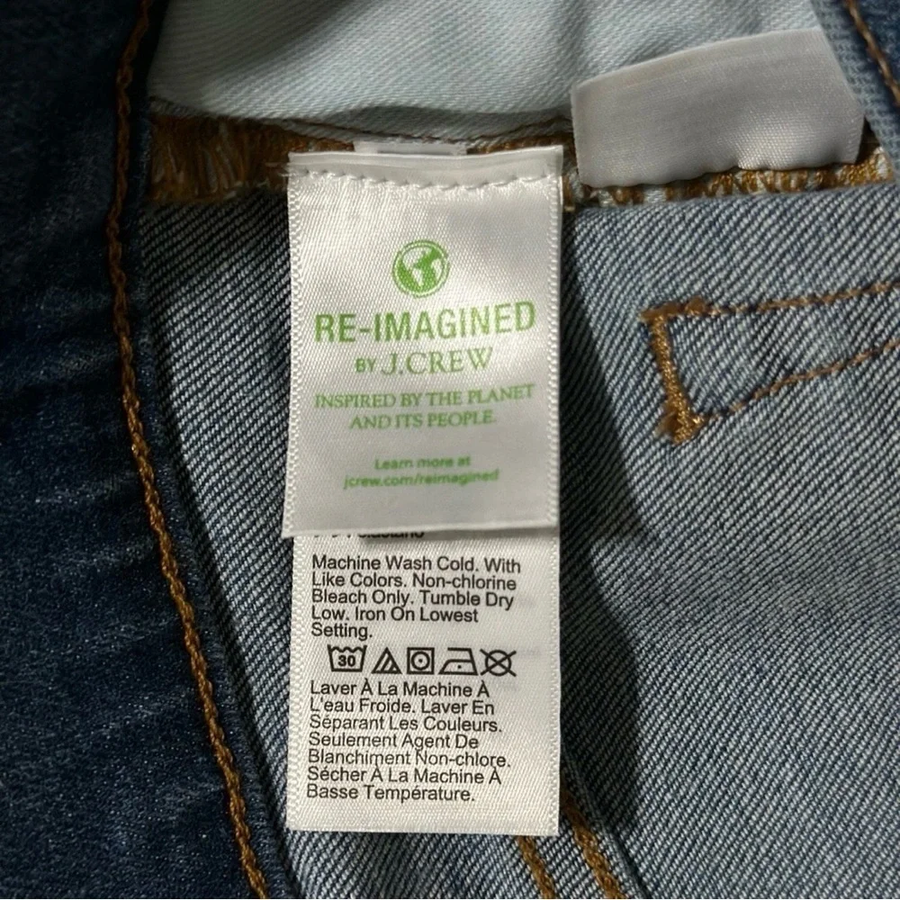 New J Crew Full Length Flare Jeans Button Fly‎ Medium Wash 27 Signature Stretch